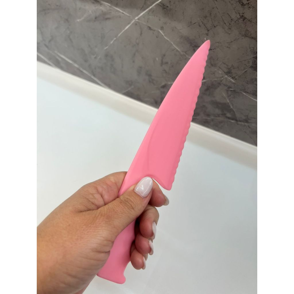 Faca Para Cortar Bolos Pão Legumes 24cm de Plástico