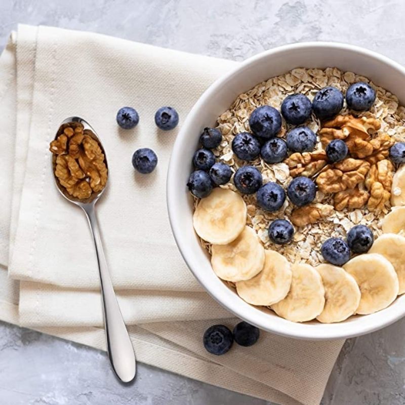 12 Pcs Colher Talher Aço Inox Grande Luxo Sopa Bar Restaurante Bufffet Faqueiro 50g em Oferta na Shopee