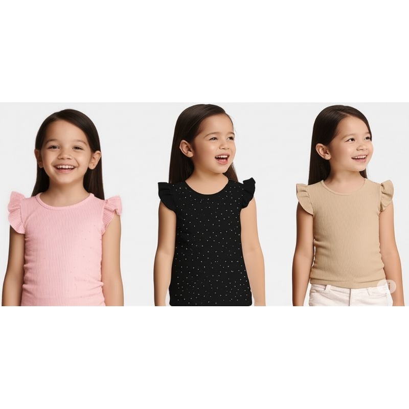 BLUSA INFANTIL TECIDO MALHA RIBANA COM APLIQUES EM PEDRARIA