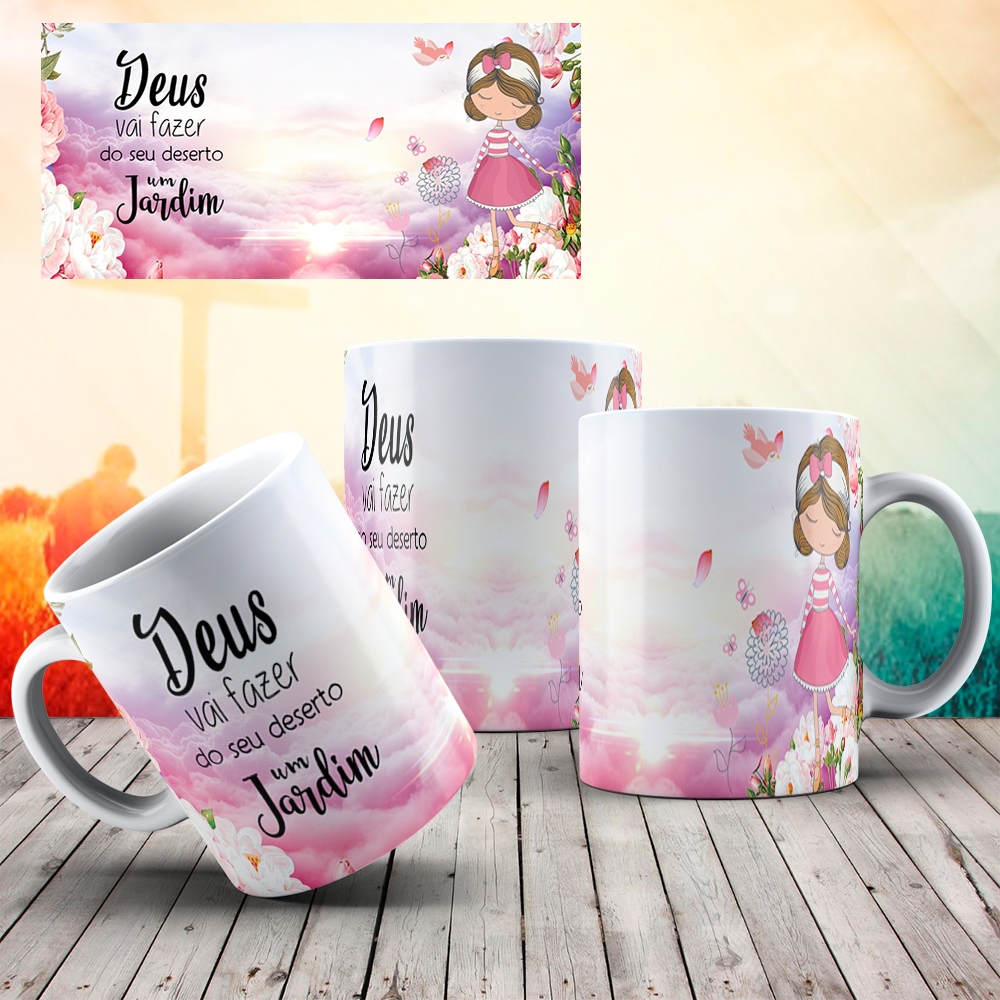 Caneca evangélica personalizada  Caneca evangélica com versículo bíblico  Caneca cristã com frase motivacional  Caneca p