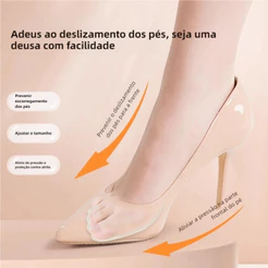 Alívio das Dores nos Pés com Palmilha de Amortecimento Frente do Pé - Lavável, Reutilizável, Perfeita para Saltos Altos