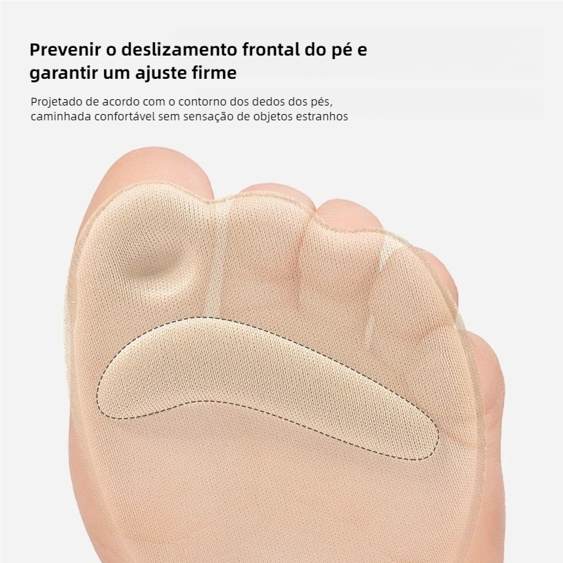 Palmilha para Frente do Pé: Almofada de Amortecimento, Alivia Dores, Lavável, Reutilizável - Indicada para Saltos Altos
