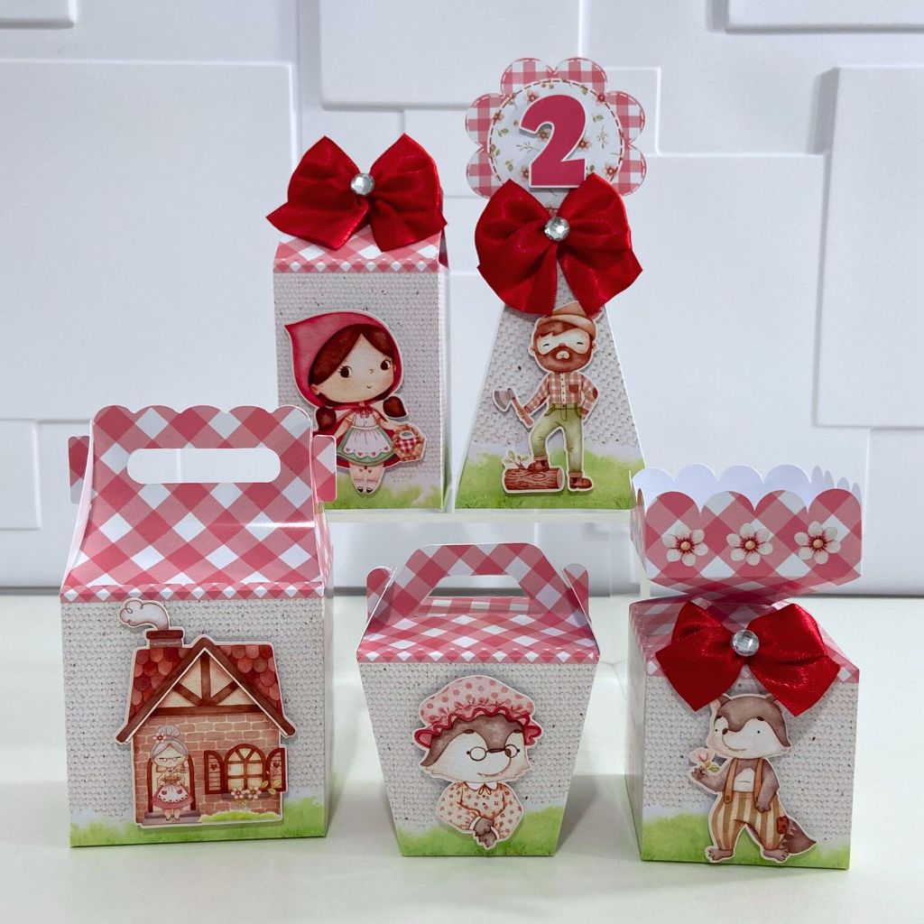 Lembrancinha Chapeuzinho Vermelho/Kit Personalizado/Chapeuzinho Vermelho/Aniversário