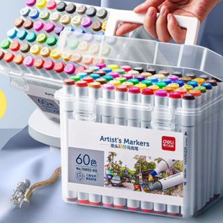 12/24/36/48/60/80 peças Caneta Marcadora De Cabeça Dupla Conjunto De Canetas De Aquarela Especial Para Crianças em Oferta na Shopee