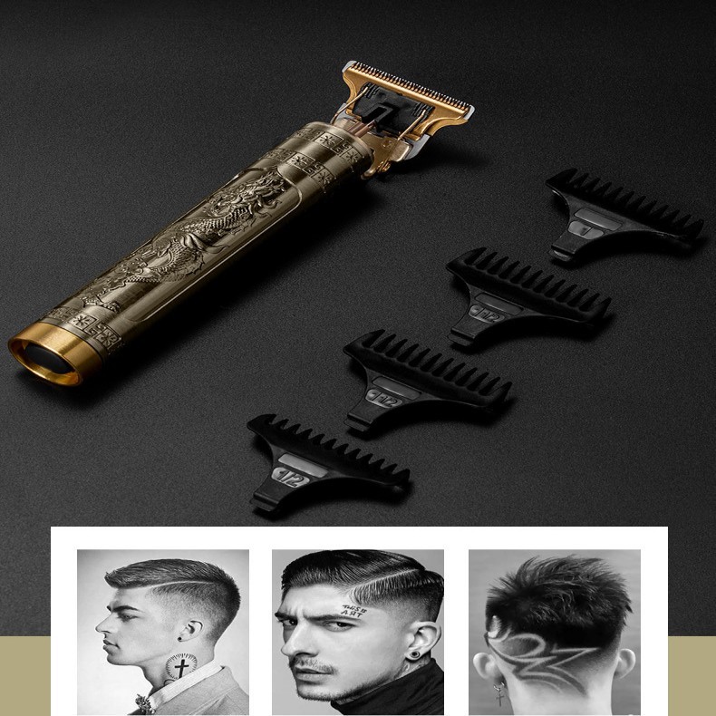 EléTrica Máquina De Cortar Cabelo Sem Fio Profissional Aparador Barbeiro RecarregáVel Maquininha De Barbear