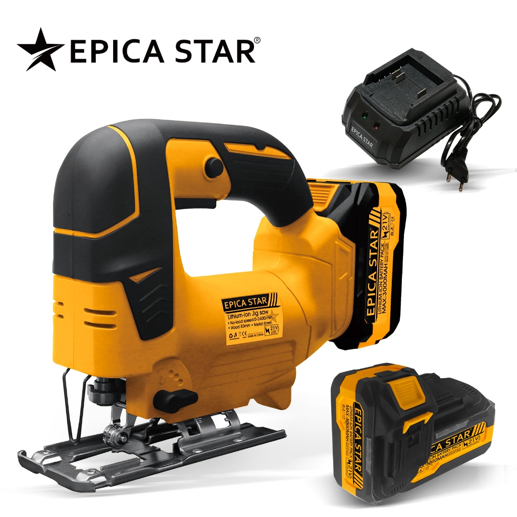 Serra Tico-Tico 21V sem Escovas - Kit Completo c/ 2 Baterias e Carregador em Oferta na Shopee