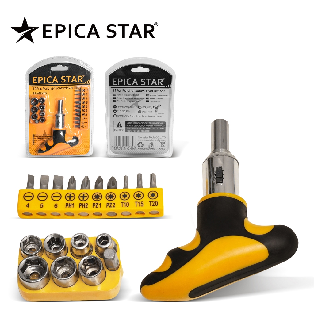 Kit Chave Catraca 19 Peças | Bits + Soquetes | Ferramentas Profissionais em Oferta na Shopee