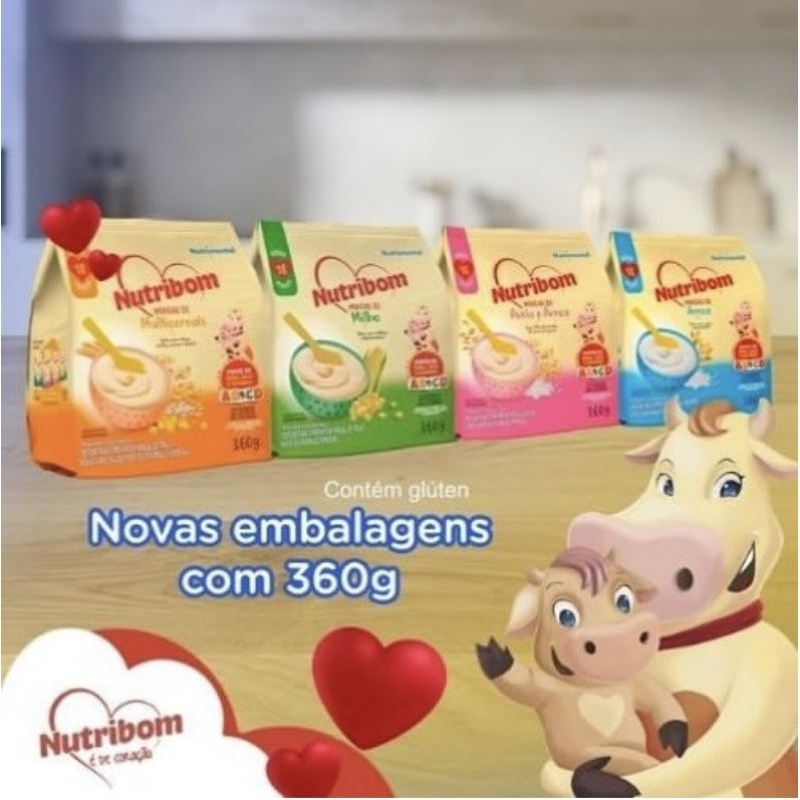 KIT 4 UNIDADES MINGAU NUTRIBOM 360G