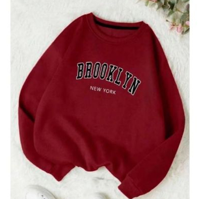 Moleton Gola Redonda Estampado BROOKLYN Casaco Super Macio Alta Qualidade P/M/G/GG