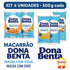 Kit Macarrão Espaguete e Parafuso Dona Benta 500g – Massa com Ovos Sabor Tradicional