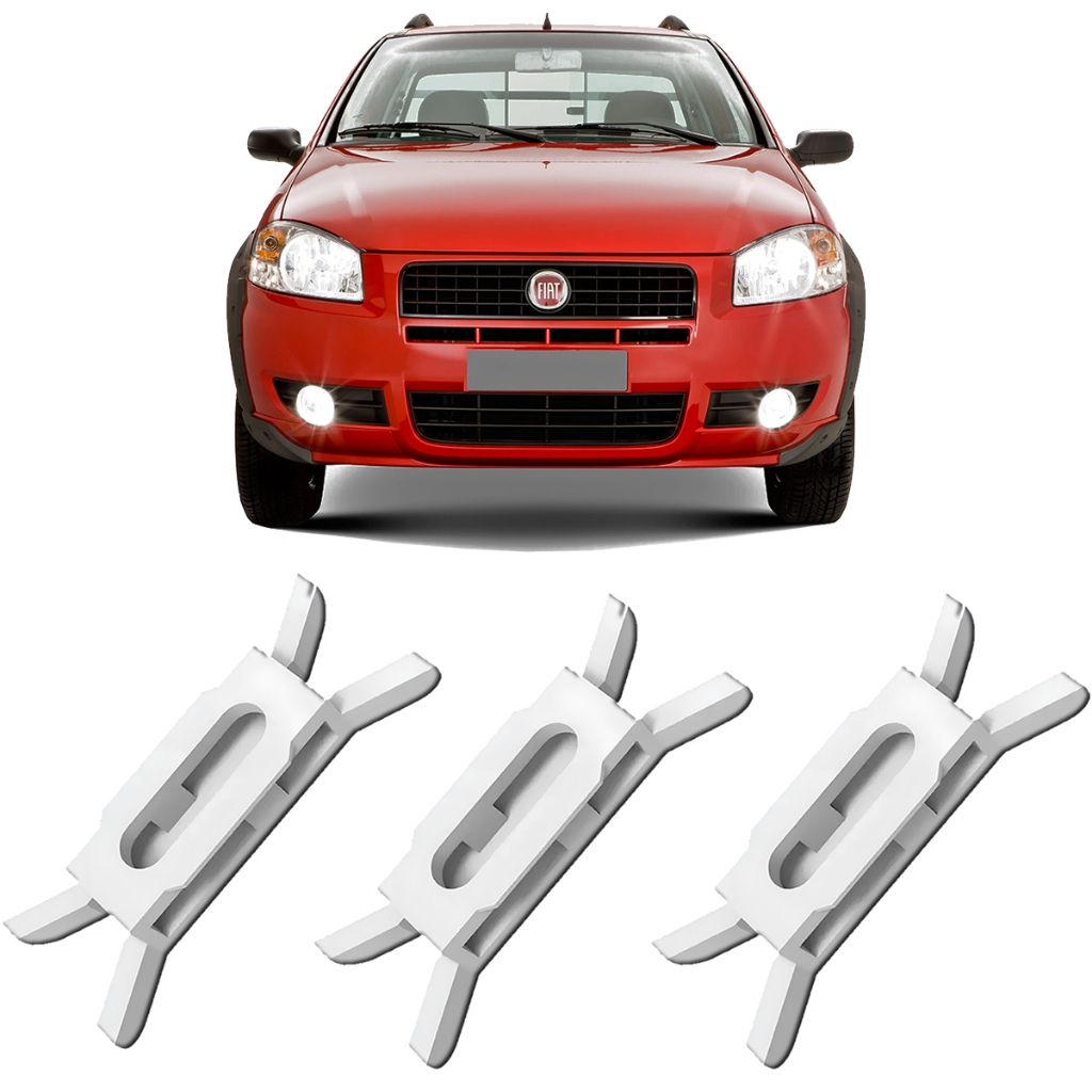 Kit 50 Presilha Fixadora Pingadeira Friso Teto Palio 96 a 2011 Siena 98 a 2011 Strada 99 a 2011