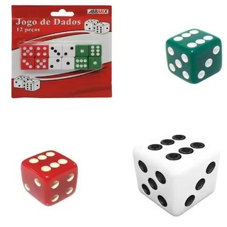 12 DADOS COLORIDOS CONJUNTO DE DADOS JOGO DE DADO COLORIDOS VARIADOS