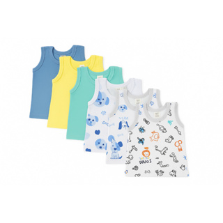 Kit 6 Camiseta Regata bebe menino e menina 100% algodão , P, M,G 1 a 3 anos em Oferta na Shopee