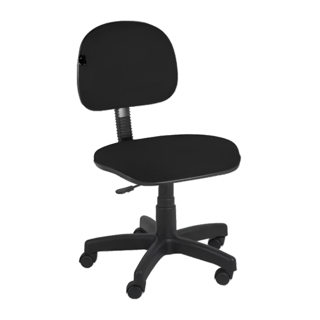 Cadeira Secretária Giratória Sem Braços Espuma Injetada de Escritório Home Office Tecido - Direto de Fábrica