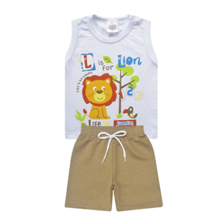 Conjunto Regata e bermuda, bebê e infantil menino em Oferta na Shopee