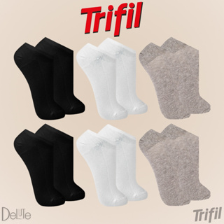 Kit com 6 Pares de Meias Esportiva Lisa Modelo Cano Curto Trifil Sport Calcanhar Verdadeiro Básica em Oferta na Shopee