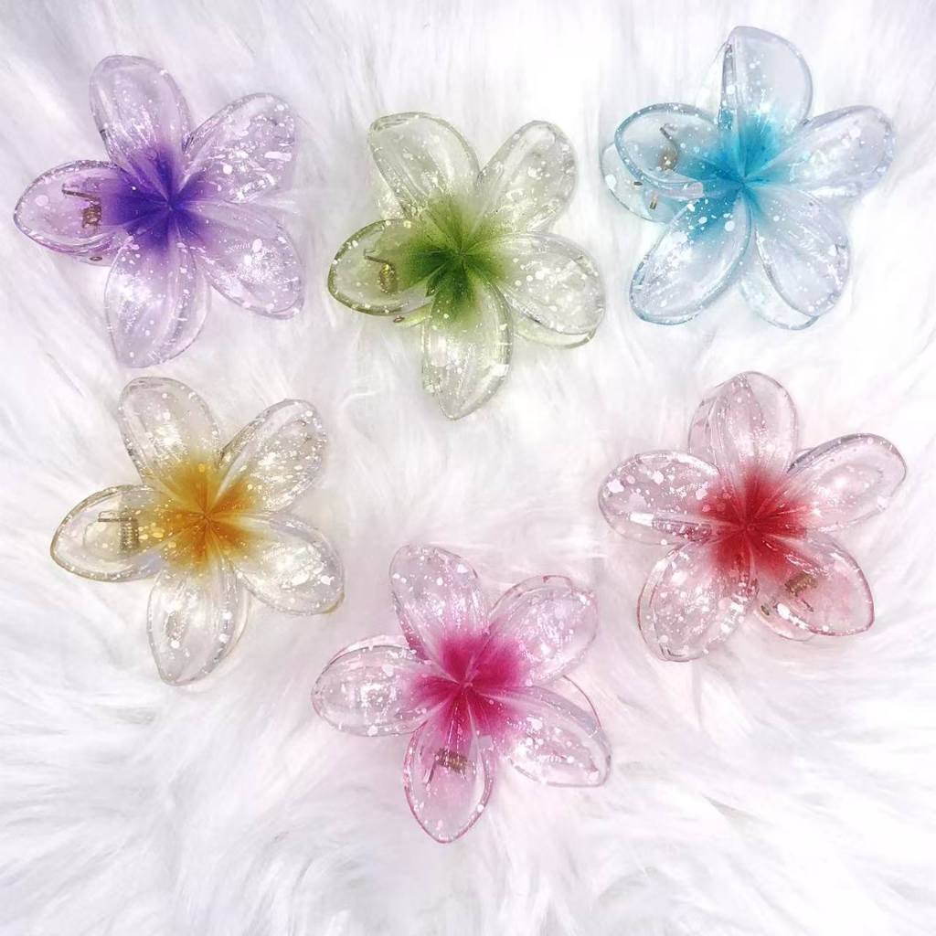 KIT 3/6/12 PCS Grampo De Cabelo Flor（8cm） De Feriado De Praia Barrettes Acessórios piranha e presilha flor