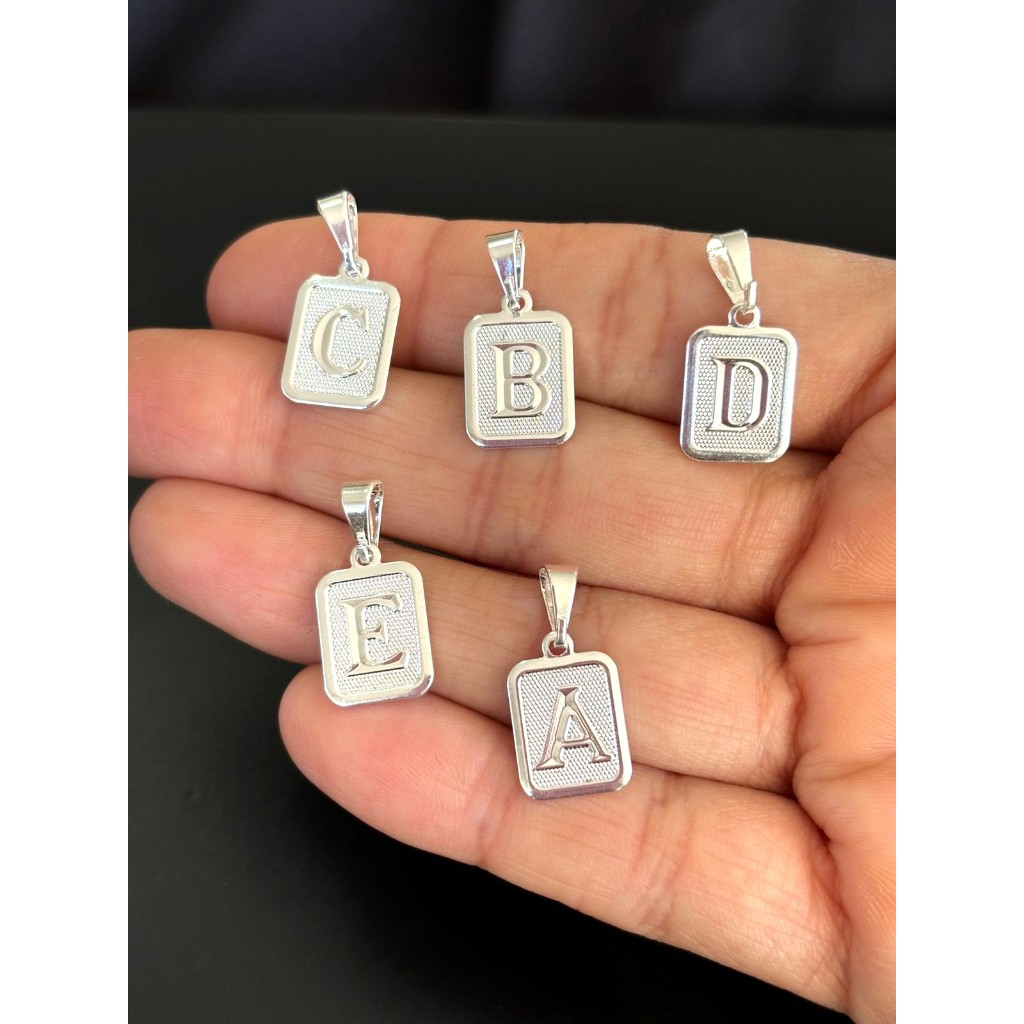 Pingente Letra Inicial Banhado a Prata 925