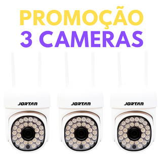 KIT 3 CAMERAS WIFI 360 Infravermelho Sem Fio Wifi Yoosee Sensor Movimento Visão Noturna  Wifi Hd