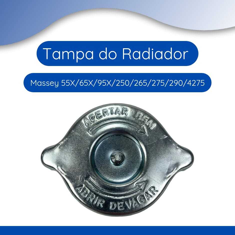 Tampa do Radiador Trator Massey 50X/55X/65X/65R/85X/86/95X/235/250/265/270/272/275/283/285/290/292.