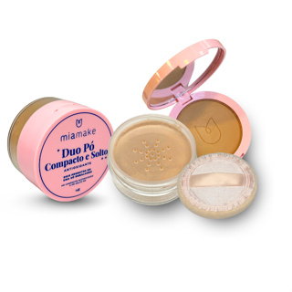 DUO PÓ COMPACTO MICRONIZADO ANTIOXIDANTE MIA MAKE em Oferta na Shopee