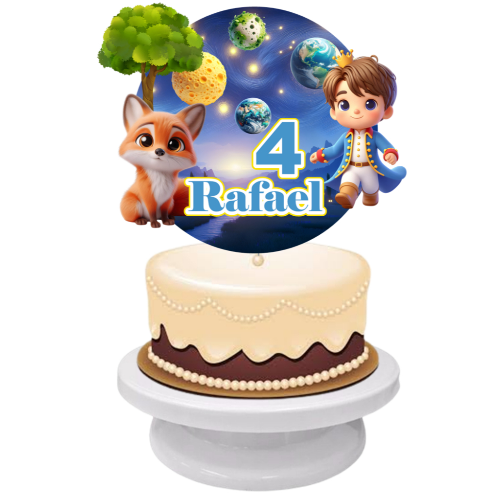 TOPO DE BOLO PEQUENO PRÍNCIPE - FESTAS ANIVERSÁRIO, DECORAÇÃO DE BOLO, ENFEITE DE MESA, ENFEITES, MESVERSÁRIO