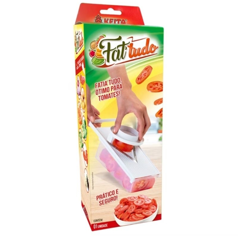 Fatia Tudo Fatiador De Cozinha Com Suporte - Cozinha/Utilidades