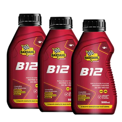 Kit - 3 Bardahl B12 Plus 500ml – Óleo de Motor Gasolina Álcool Flex