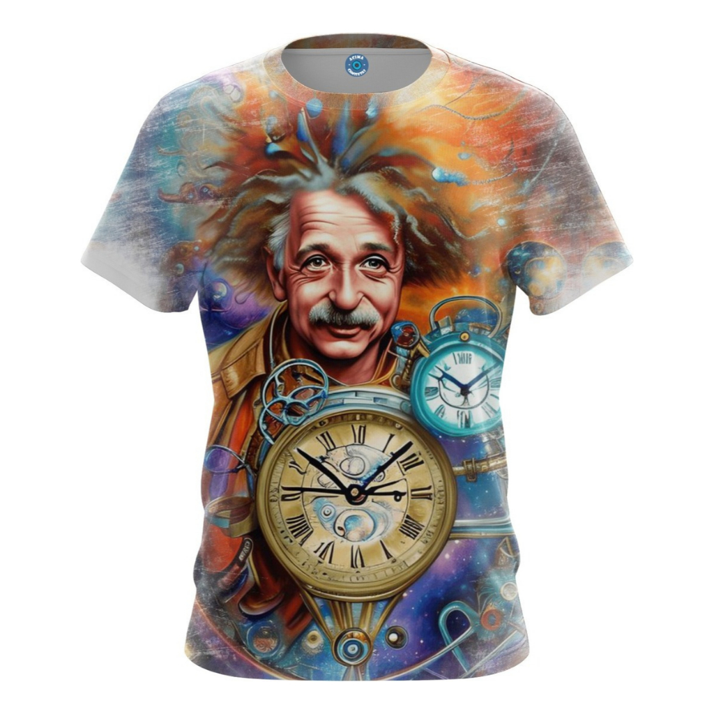 Camiseta Camisa Personalizada Arte Albert Einstein Físico Gênio