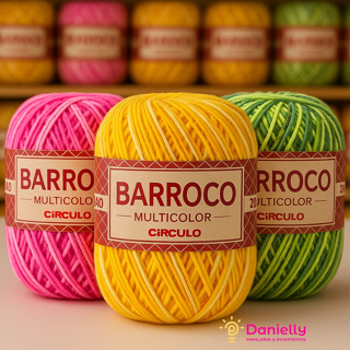 barbante Barroco Multicolor 200g Círculo em Oferta na Shopee