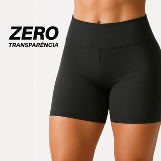 Kit C/ 4 Shorts Preto Feminino Academia Bermuda feminina Lisa Suplex power Confort.