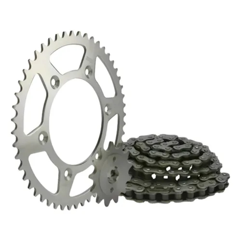 Kit Relação Coroa Pinhão Corrente Xtz 150 Crosser 2017 2019 Prateado