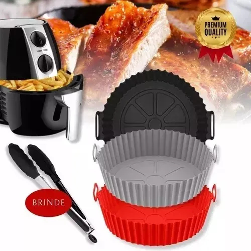 Air Fryer Airfryer Micro-ondas Microondas Forno C/ Alça Cesta Fritadeira Bandeja Reutilizável