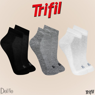 Kit com 3 Pares de Meias Modelo Cano Baixo Lisa Trifil Básica Esportiva Calcanhar Verdadeiro Sport em Oferta na Shopee