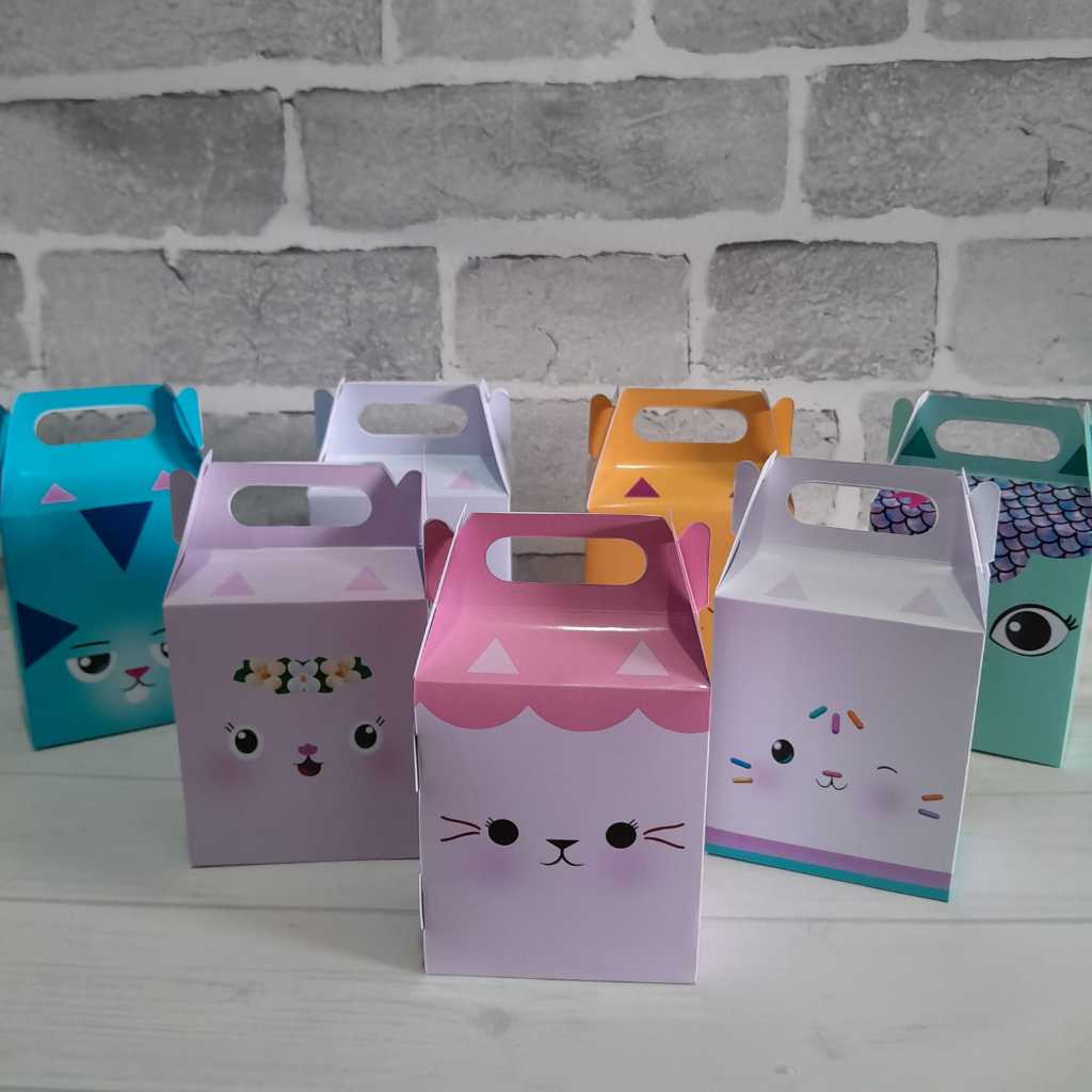 kit  Caixa Maleta gatinhos da casa mágica da Gabby - Lembrancinha Infantil - Mesversario - kit festa em Oferta na Shopee