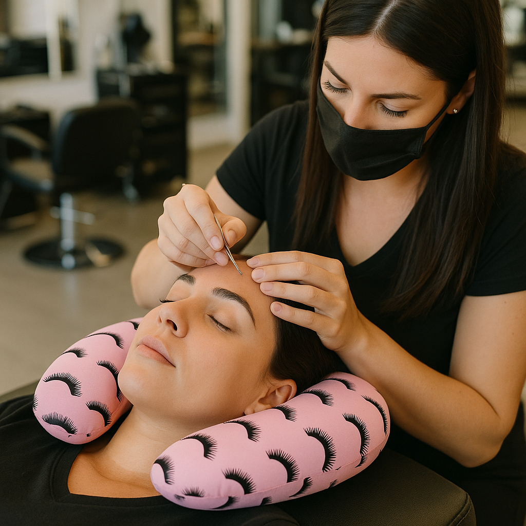 Almofada De Pescoço Para Colocar Cílios Postiços E Maquiar em Oferta na Shopee