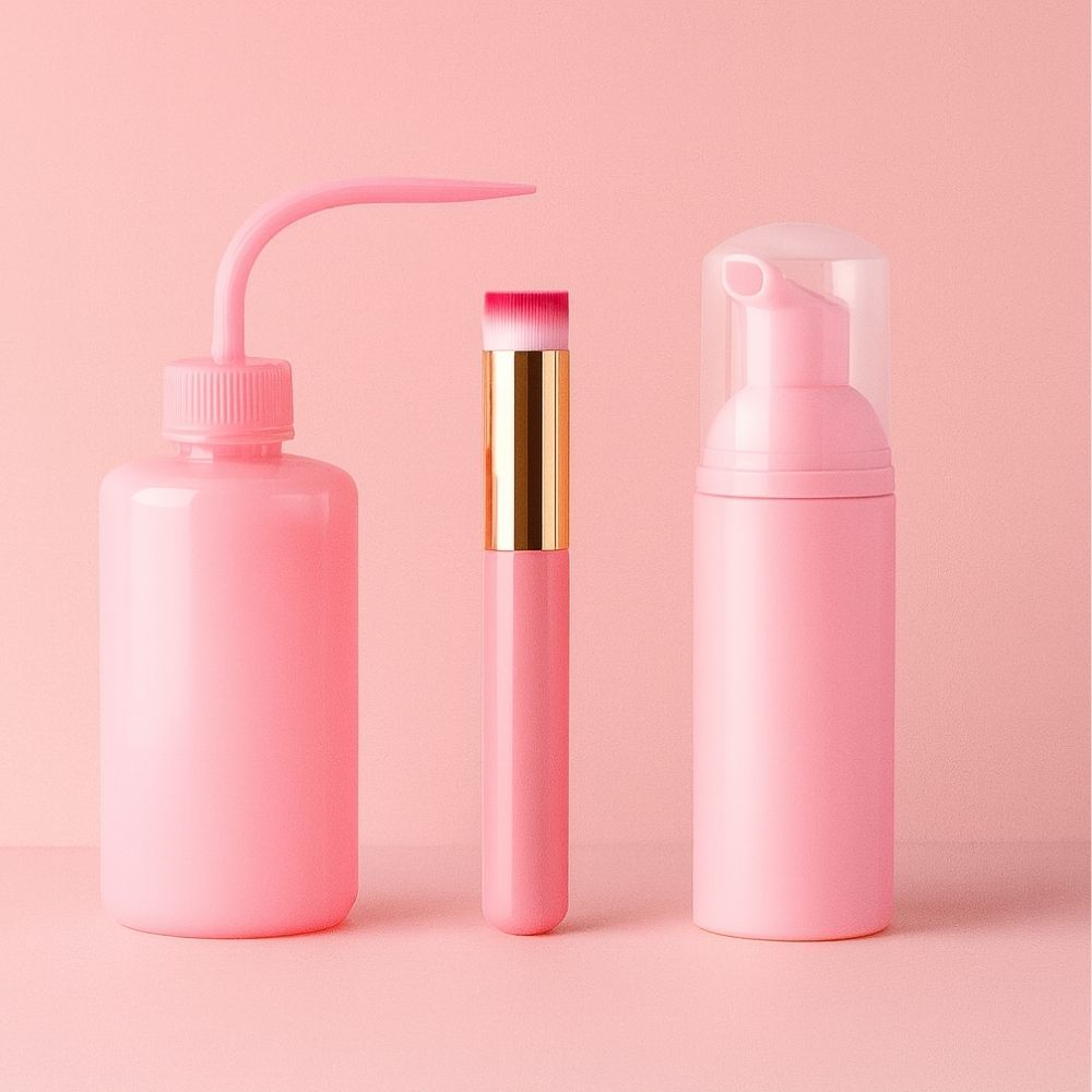 Kit Limpeza Extensão de Cílios Com Pump Espumador Pincel e Pisseta em Oferta na Shopee