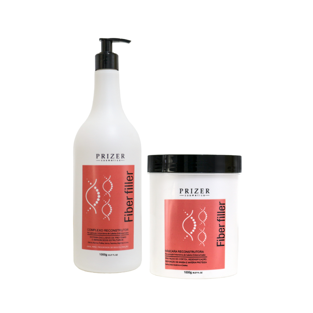Reconstrutor Capilar Sos Desemborrachador Kit Fiber Filler Profissional Prizer