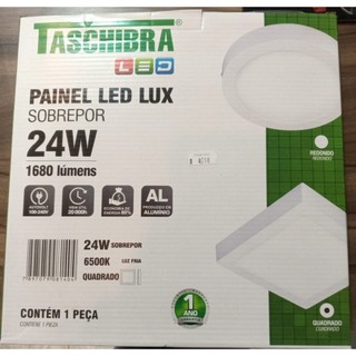 PAINEL LED 24W TASCHIBRA LYS QUADRADO SOBREPOR