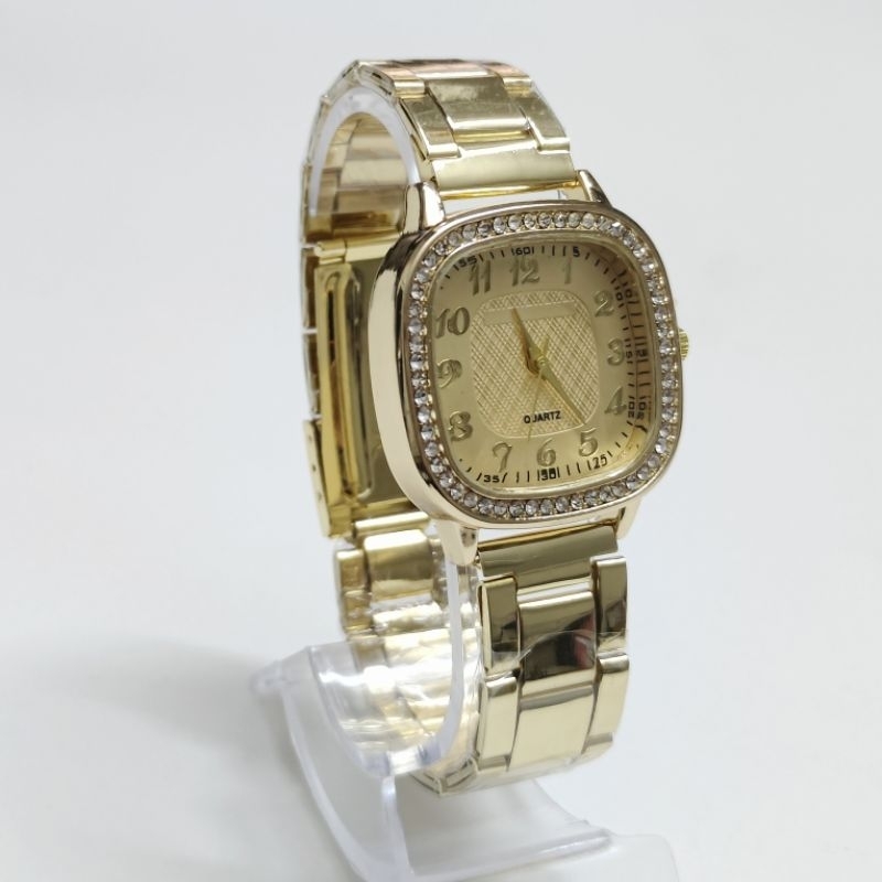 Relógio Feminina Pulseira De Aço Quadrado Dourado/Rose/Prata em Oferta na Shopee
