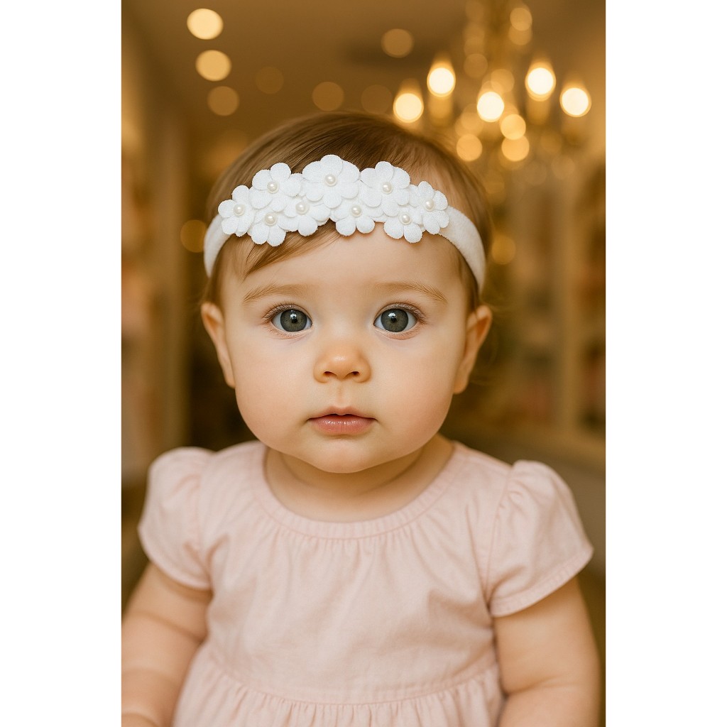 Faixinha de cabelo para bebê meia de seda rn flores tecido tiara headband millefiori newborn