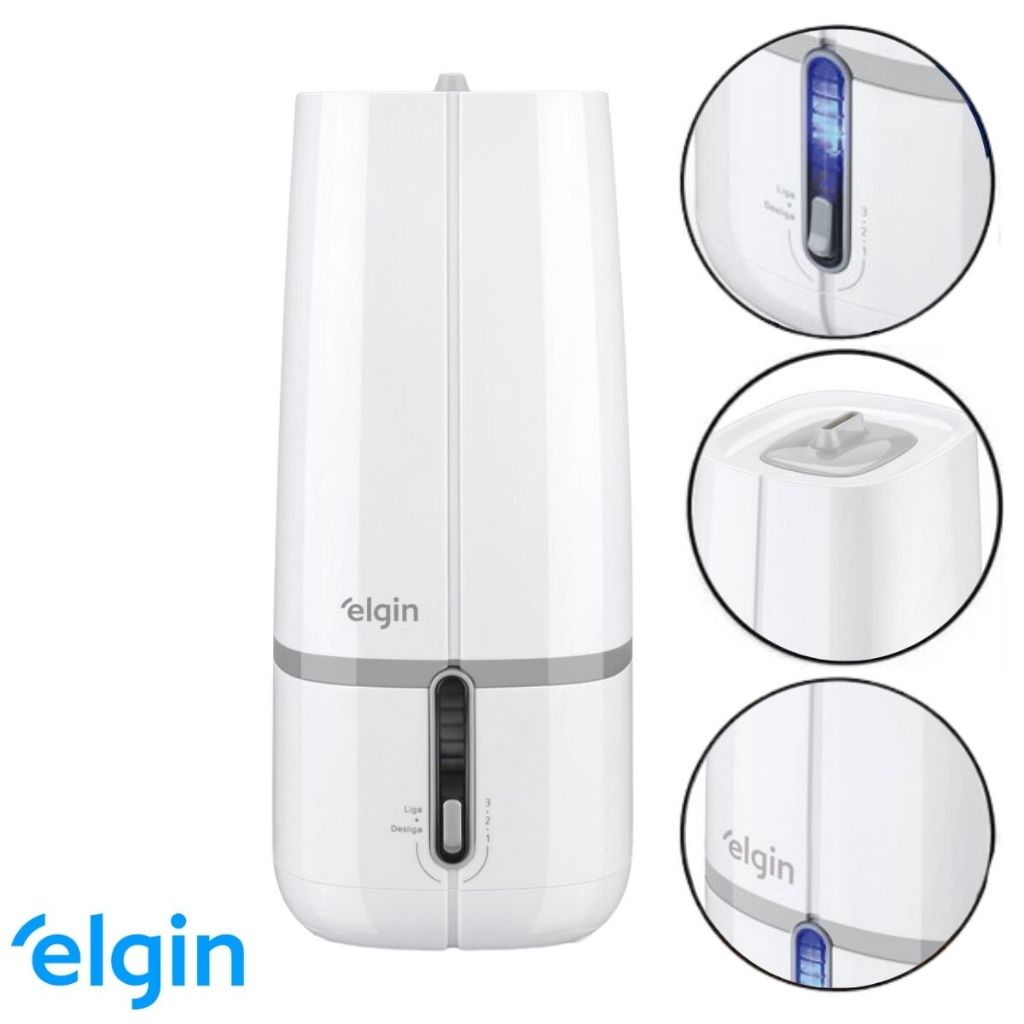 Elgin Umidificador Ultrassônico 2 L Bivolt – Silencioso, Até 8 h de autonomia economico