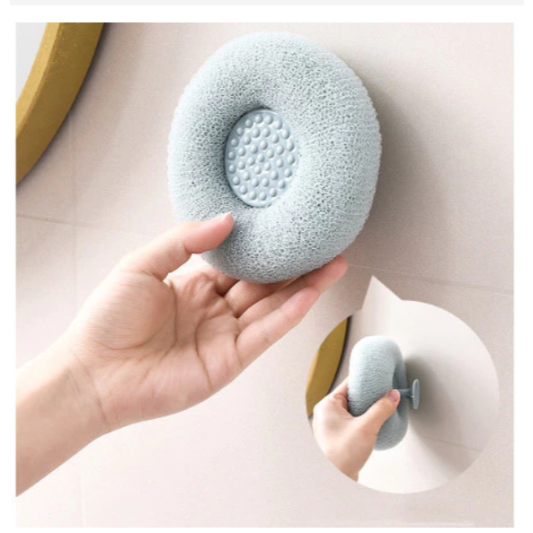 Esponja de Banho com Ventosa Redonda SPA 3D Macia Secagem Rápida Cores Aleatórias em Oferta na Shopee