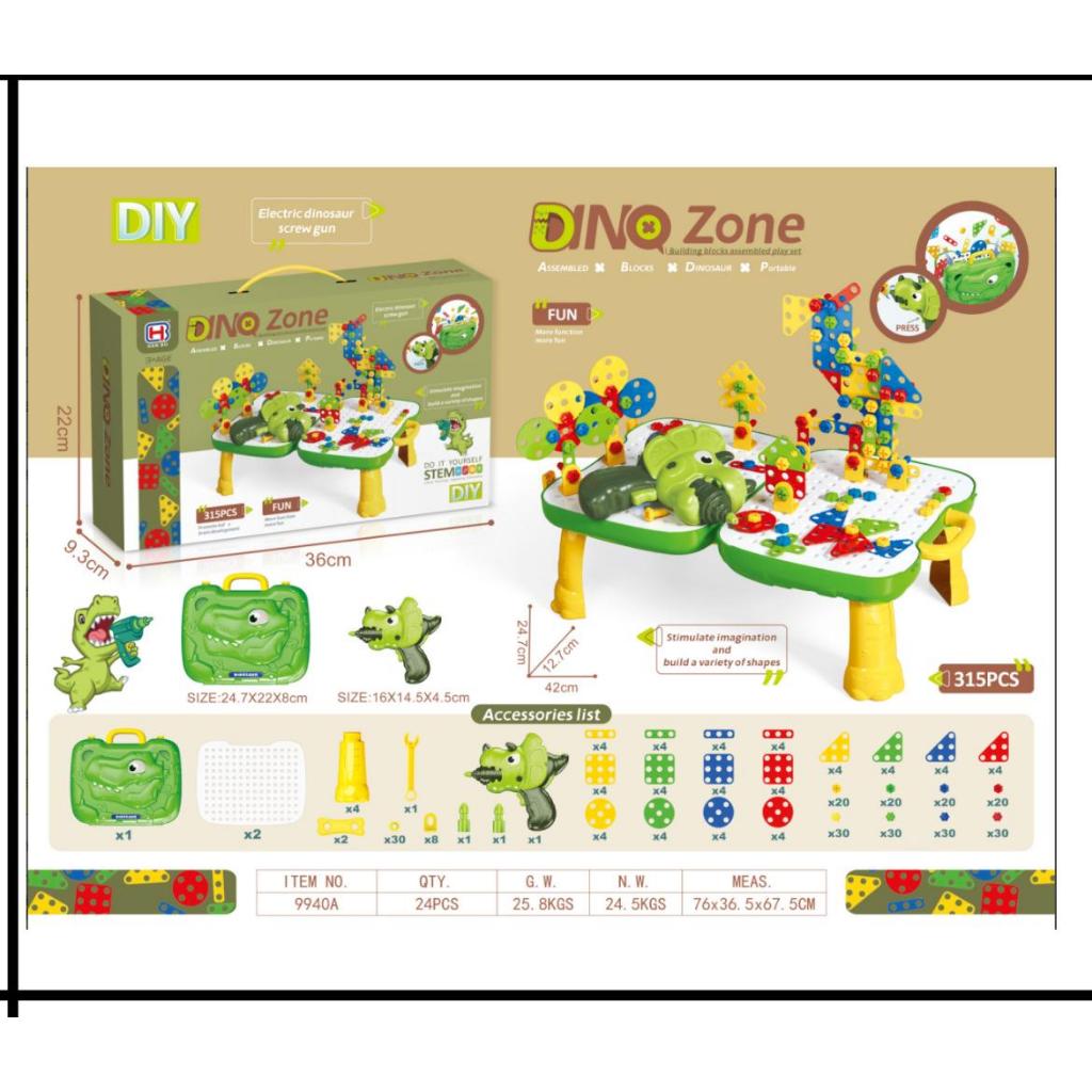 Kit Ferramenta Infantil vira mesa Parafusadeira a pilha De Brinquedo De Montar