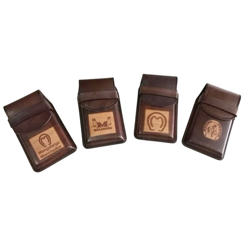 Bainha De Couro Para Celular Bordadas Kit Com 4 Cowboy