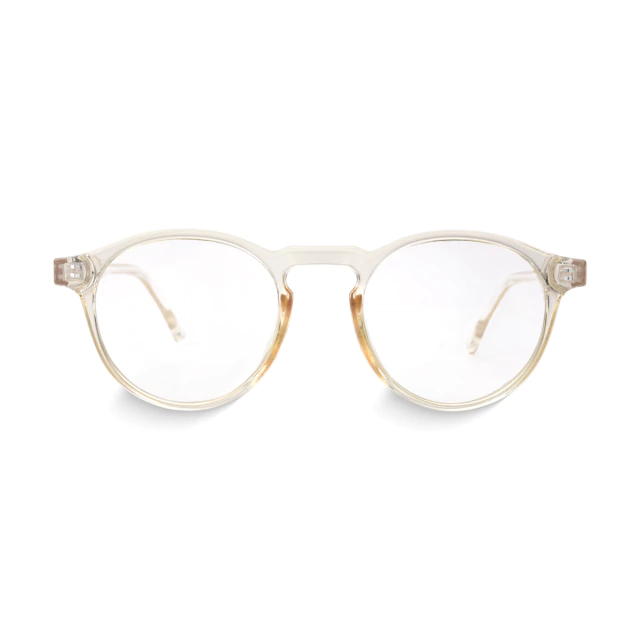 Óculos de Grau Redondo Mira Champanhe Armação Premium Retrô Unissex Leve Confortável Óculos de Grau Redondo Mira Champanhe Armação Premium Retrô Unissex Leve Confortável