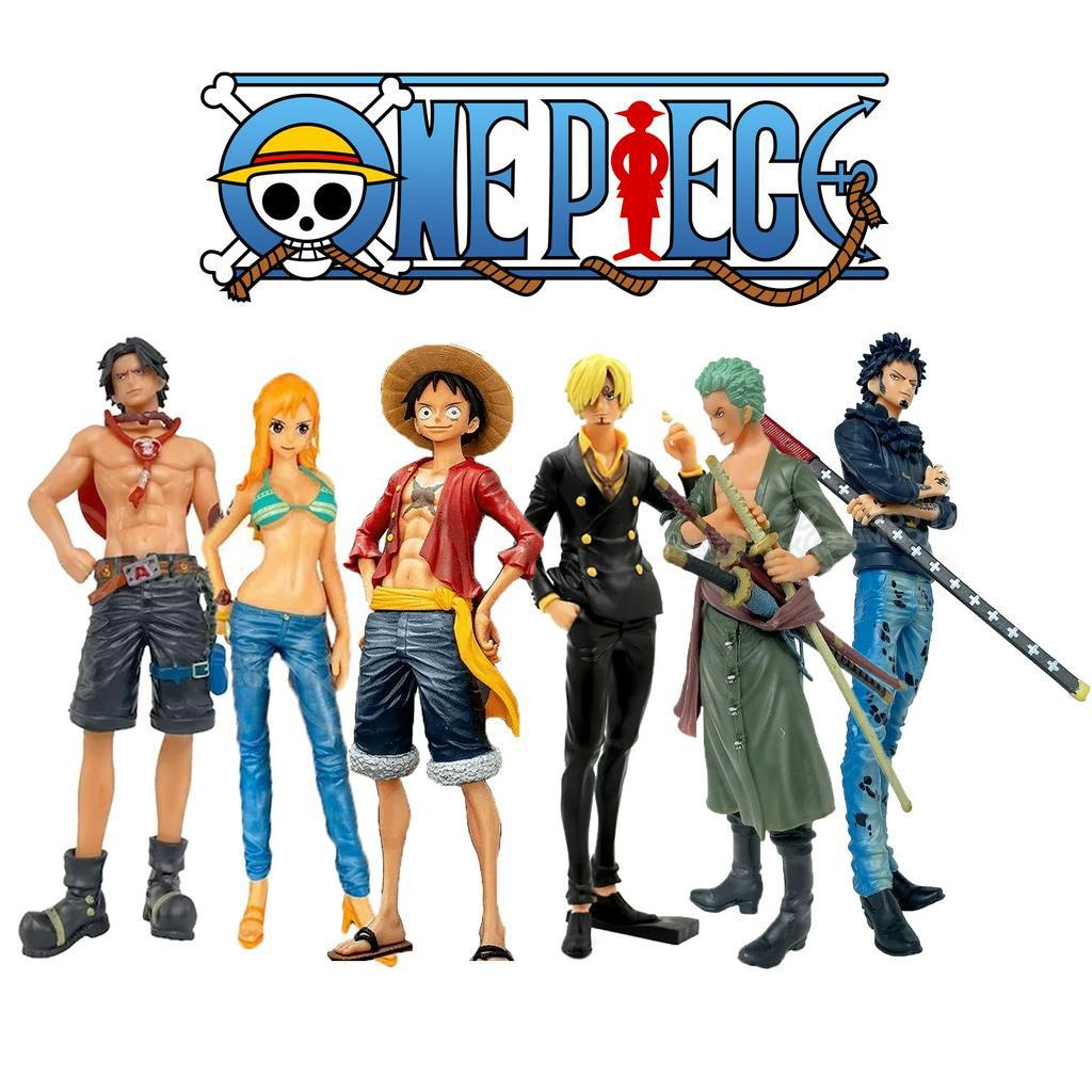 Bonecos One Piece Action Figures 15cm Luffy Ace Sanji Zoro