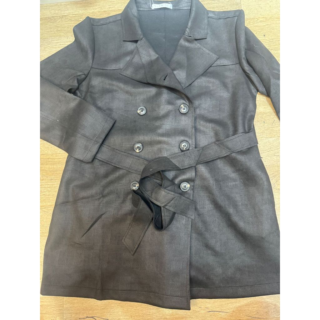 Casaco Importado  (sobre tudo) Em Suede Premium Com  Desenho De  Xadrez  Invisível