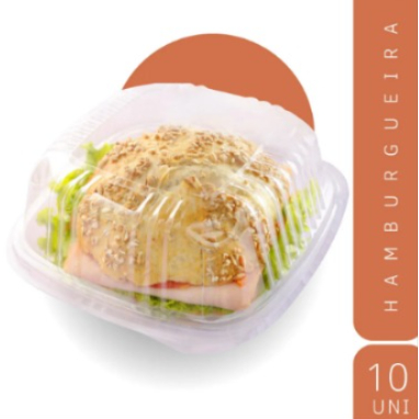 10 Hamburgueira Mini Bolo Ga12 Pet Galvanotek Transparente