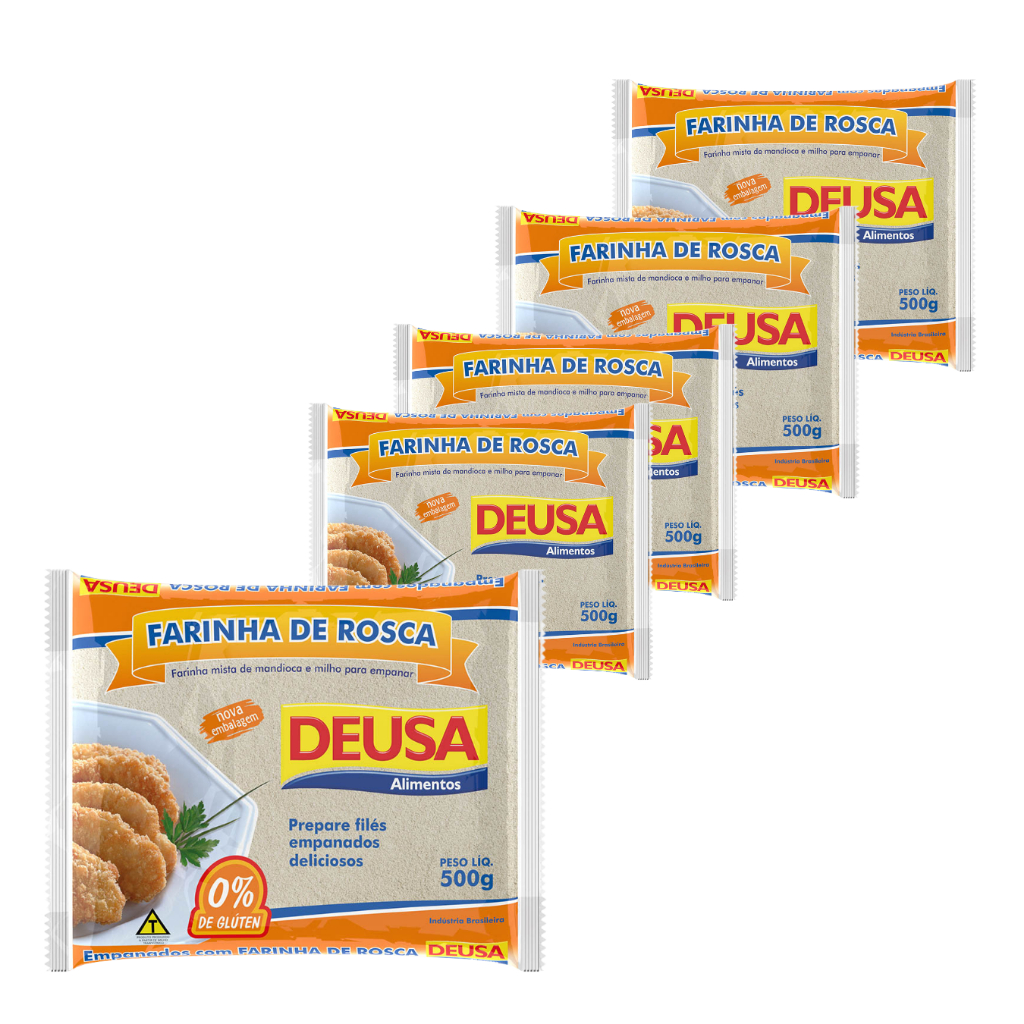 Caixa com 5 Farinha de Rosca Deusa
